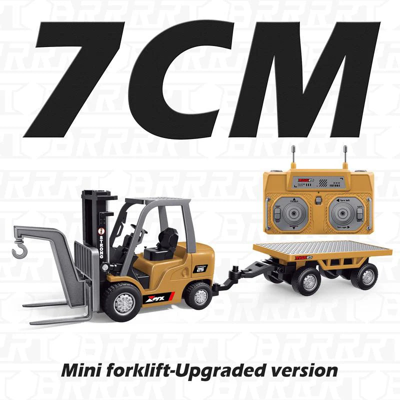 1/64 Mini RC Construction Trucks Set with Lights, Sounds & Full Detail