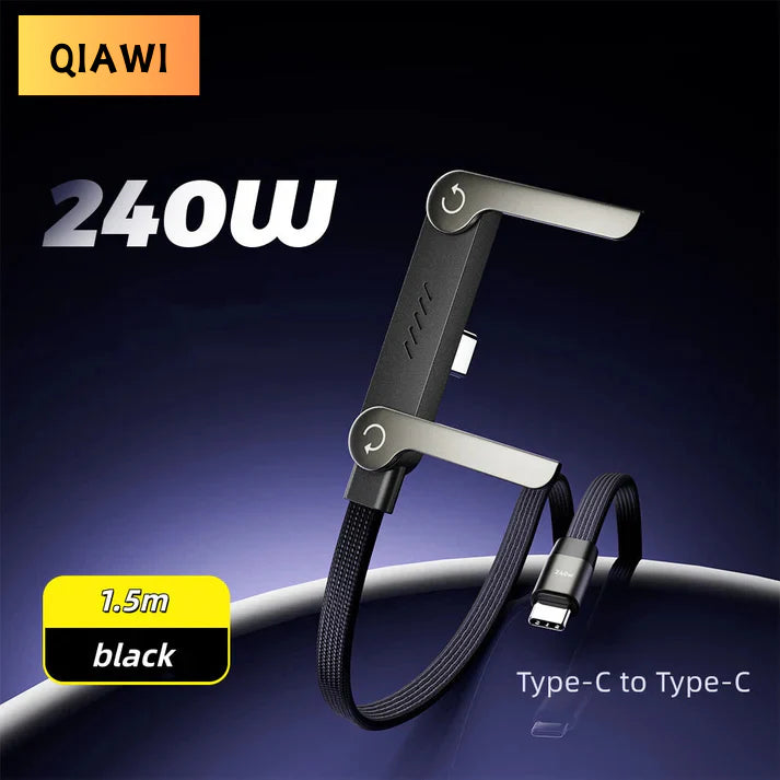 Invisible Holder Charger Cable with Stand, 240w super fast charging 2-in-1 Fast Charging Cord