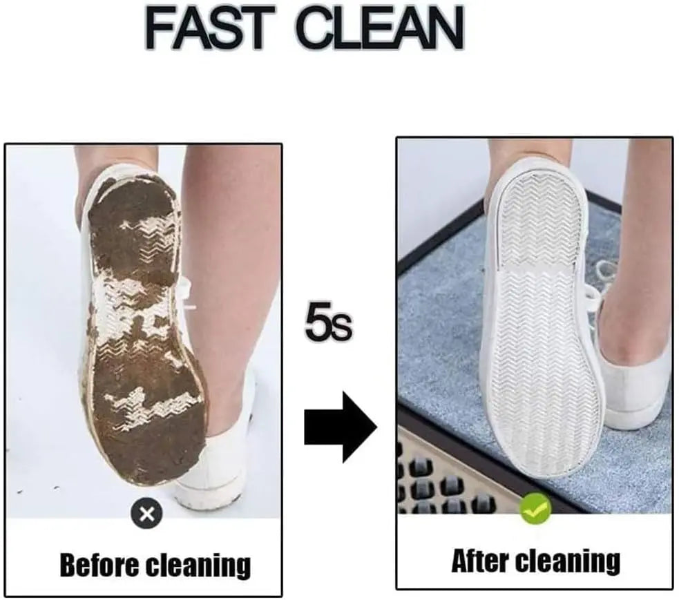Multi-functional shoe shining floor mat