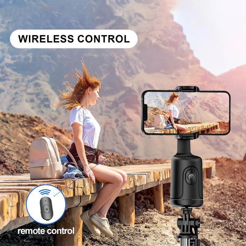 Automatic Face-Tracking Tripod with 360-Degree Rotation and Mounting Bracket